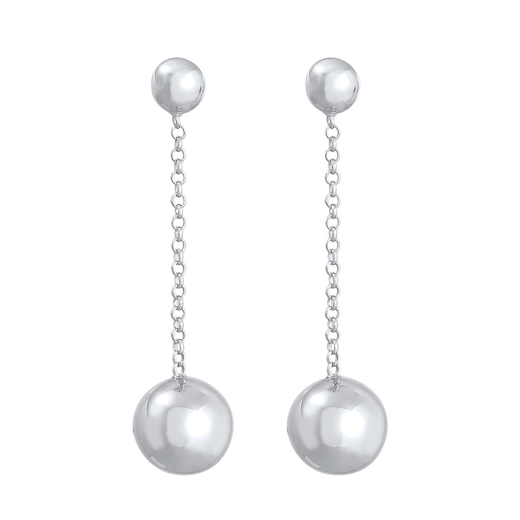 Silber - Elli | Ohrhänger Kugeln | 925er Sterling Silber