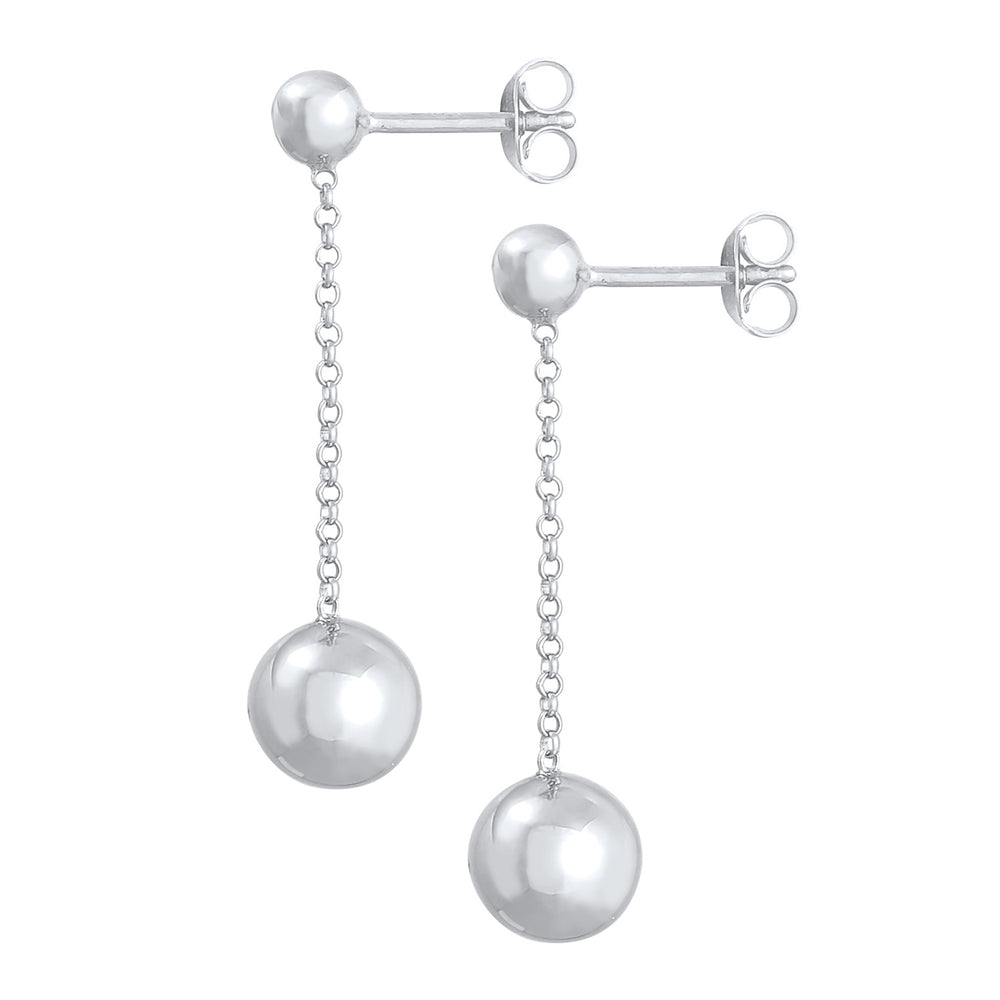 Silber - Elli | Ohrhänger Kugeln | 925er Sterling Silber
