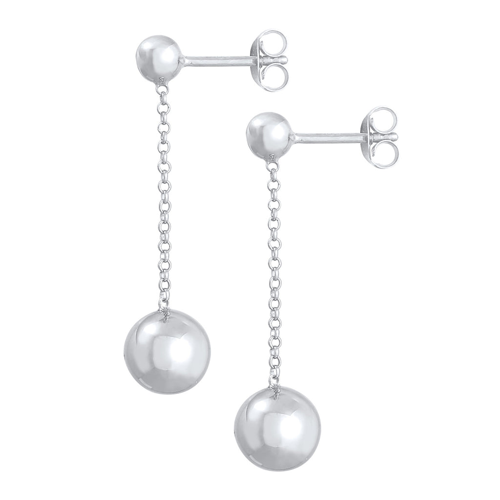 Silber - Elli | Ohrhänger Kugeln | 925er Sterling Silber