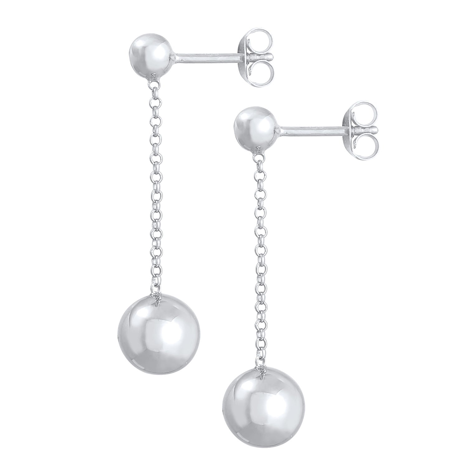 Silber - Elli | Ohrhänger Kugeln | 925er Sterling Silber