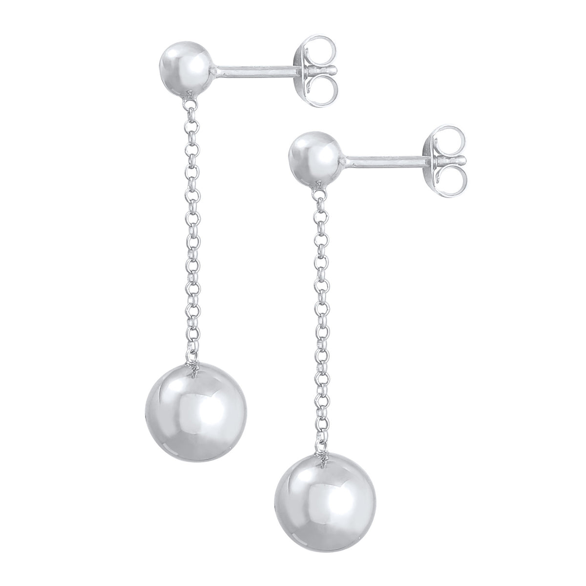 Silber - Elli | Ohrhänger Kugeln | 925er Sterling Silber