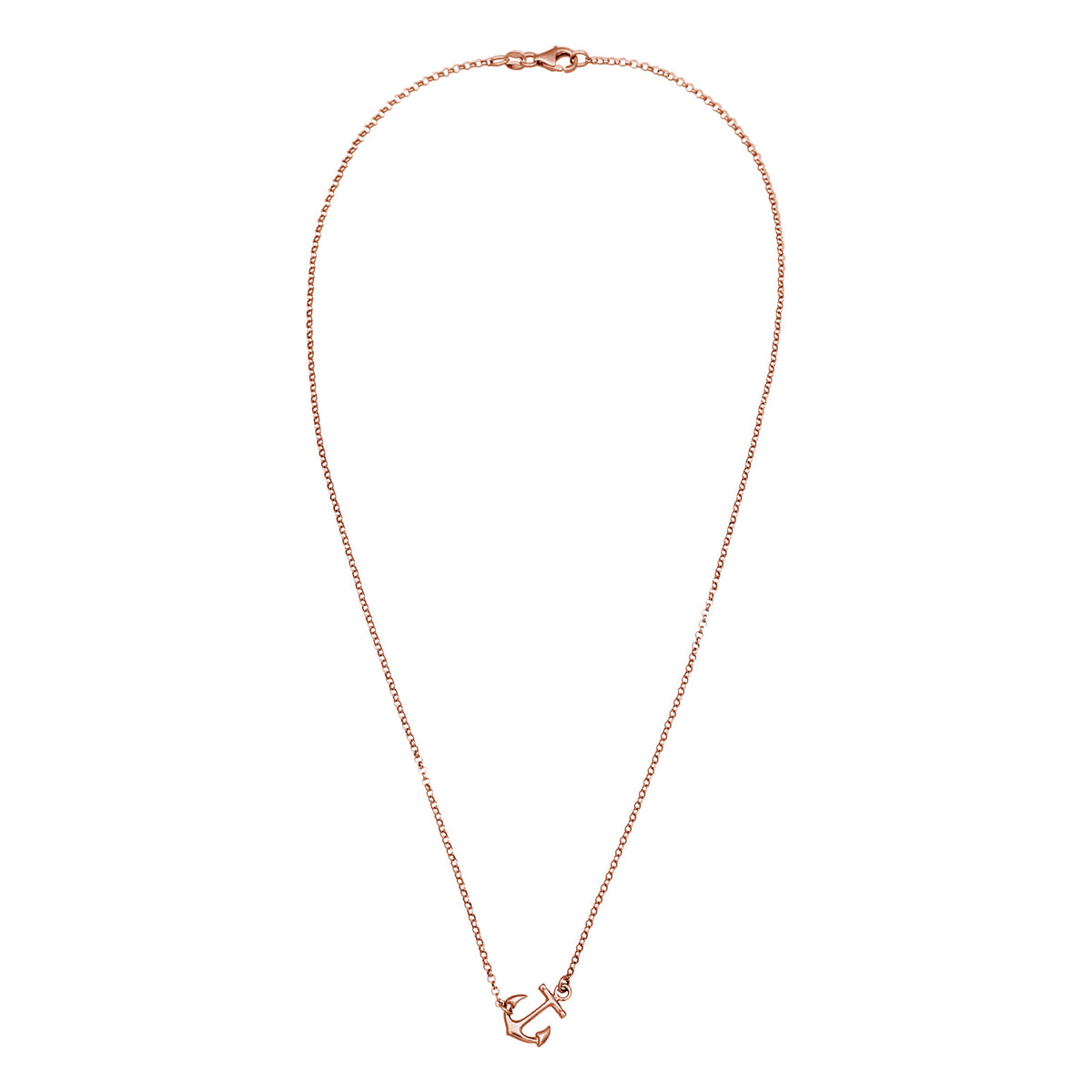 Roségold - Elli | Halskette Anker | 925er Sterling Silber Rosévergoldet