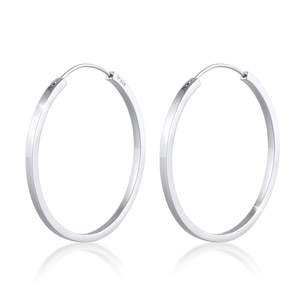 Silber - Elli PREMIUM | Creolen | 925er Sterling Silber