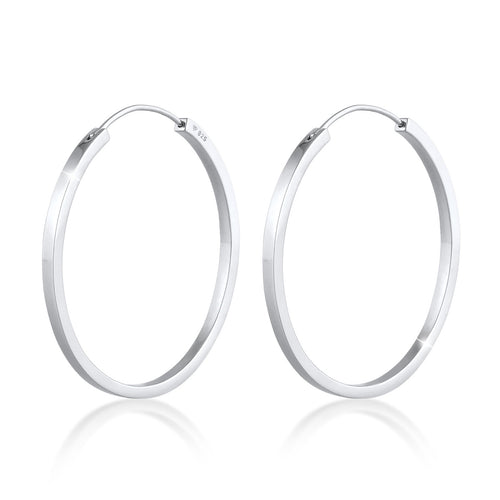 Silber - Elli PREMIUM | Creolen | 925er Sterling Silber
