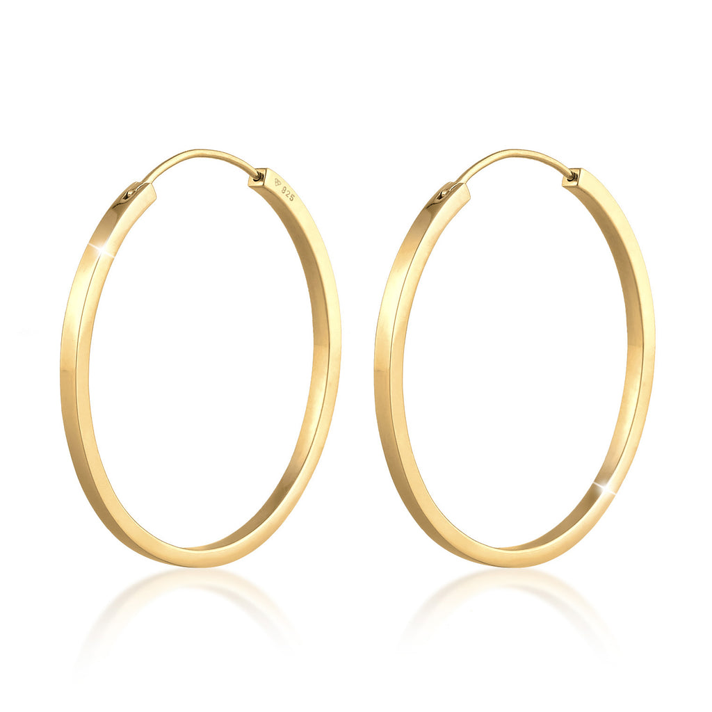Gold - Elli PREMIUM | Creolen | 925er Sterling Silber
