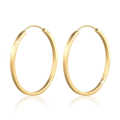 Gold - Elli PREMIUM | Creolen | 925er Sterling Silber