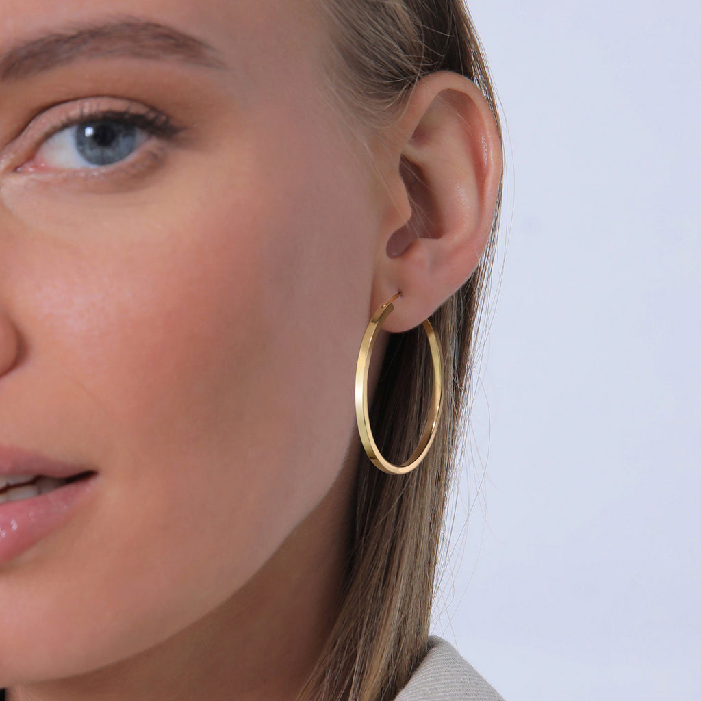 Gold - Elli PREMIUM | Creolen | 925er Sterling Silber