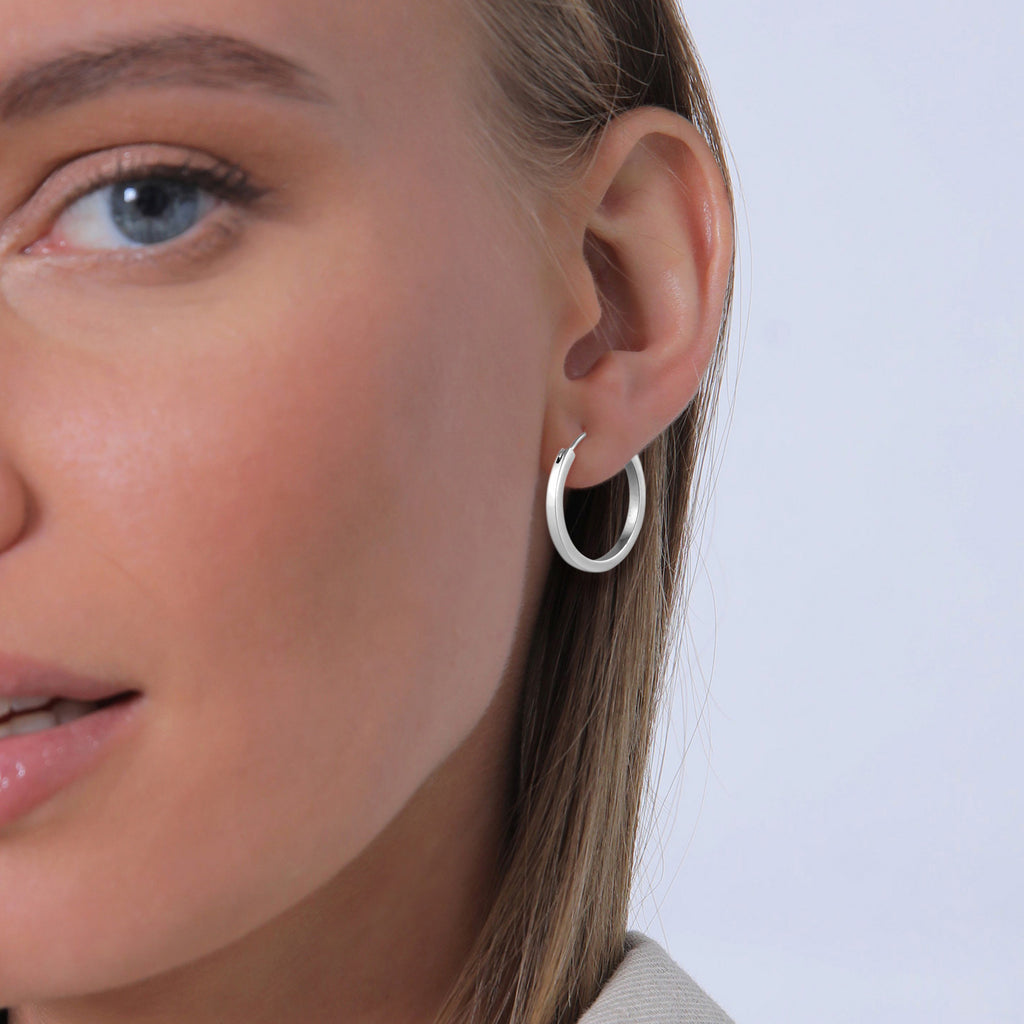 Silber - Elli PREMIUM | Creolen | 925er Sterling Silber