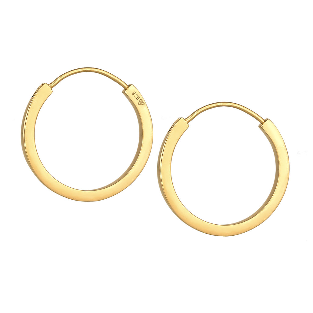 Gold - Elli PREMIUM | Creolen | 925er Sterling Silber