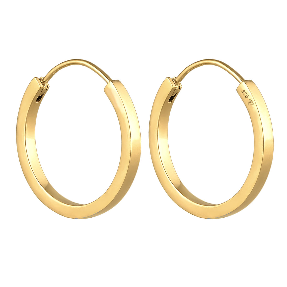 Gold - Elli PREMIUM | Creolen | 925er Sterling Silber
