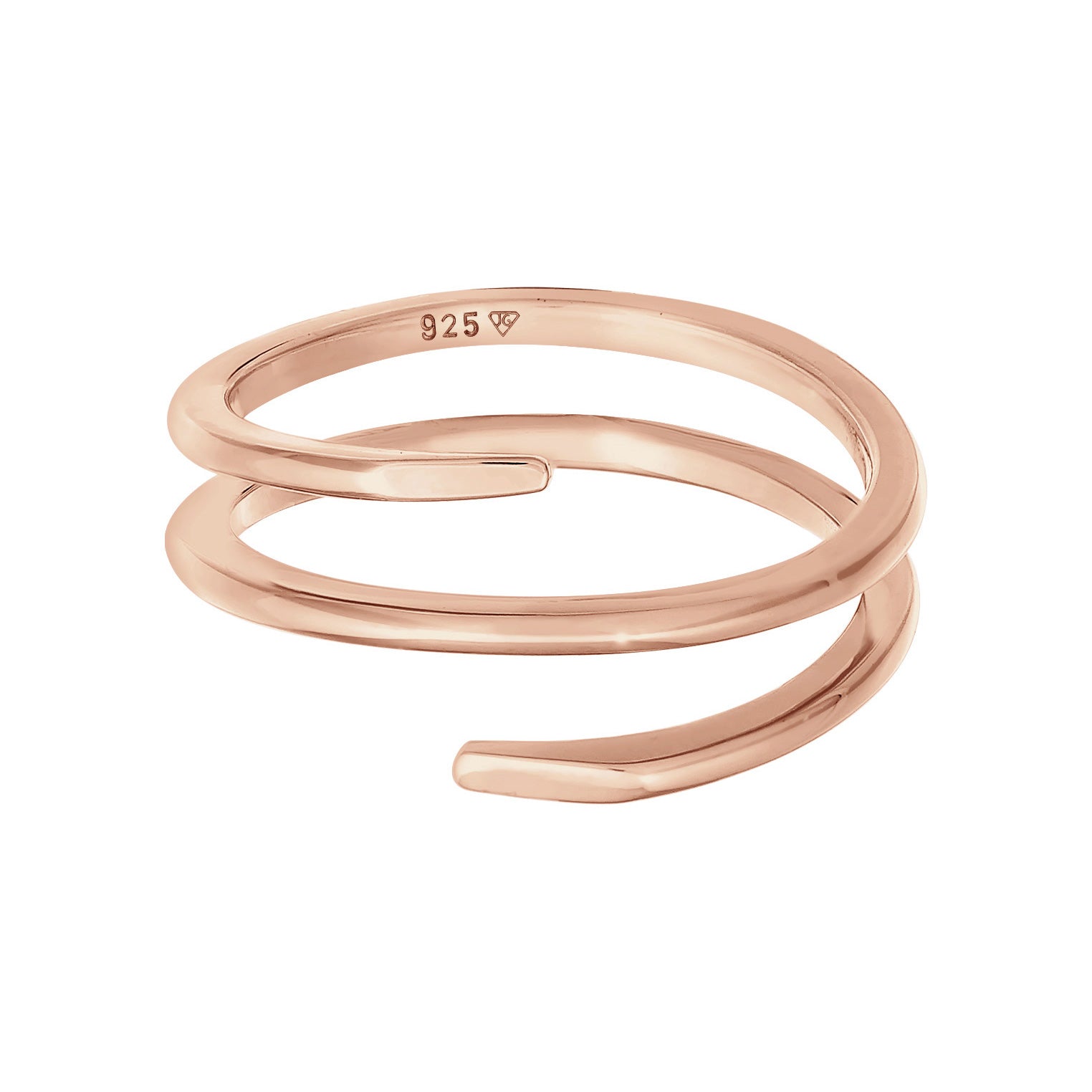 Roségold - Elli | Ring Geo | 925 Sterling Silber Rosévergoldet