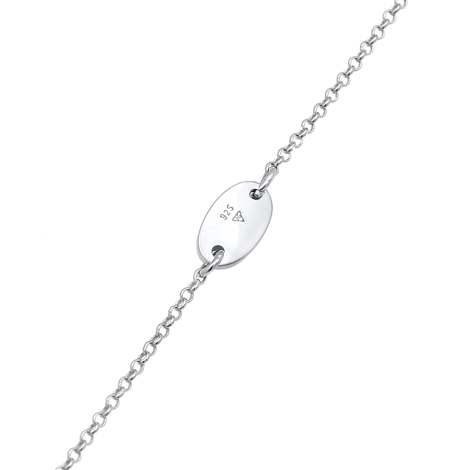 Silber - Elli | Armband Plättchen Oval | 925er Sterling Silber
