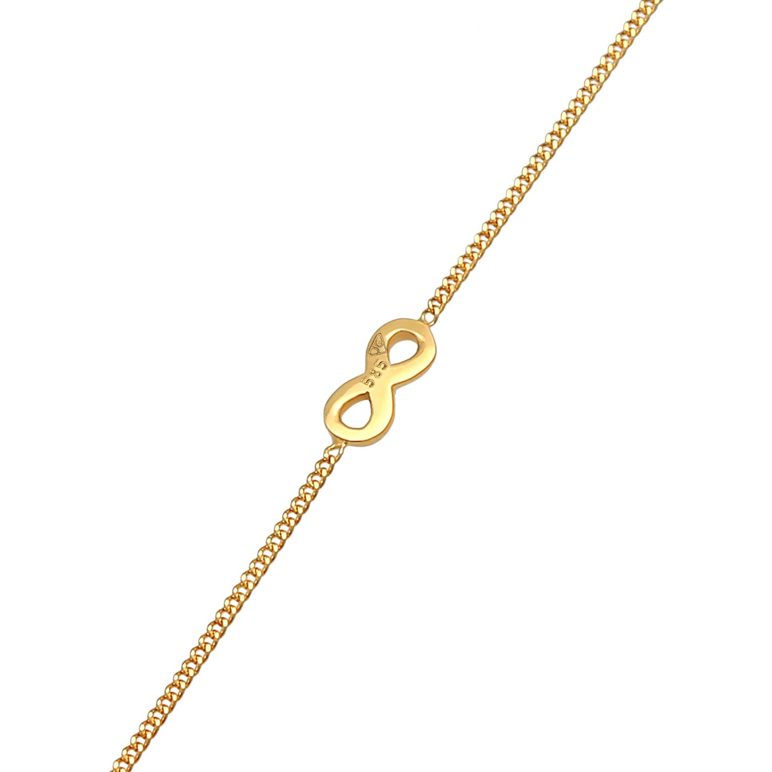 Gold - Elli PREMIUM | Armband Unendlichkeit Symbol | 585 Gelbgold