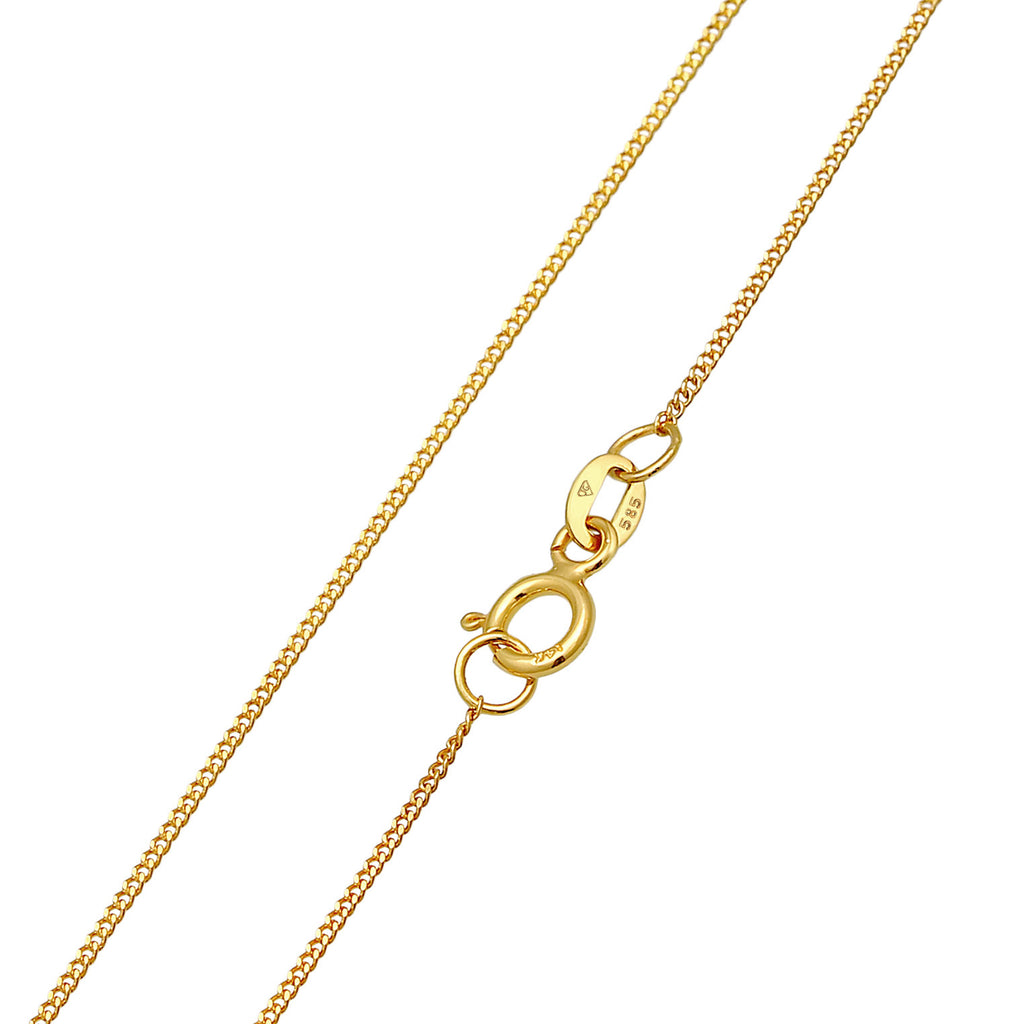 Gold - Elli PREMIUM | Panzer-Halskette | 585er Gelbgold