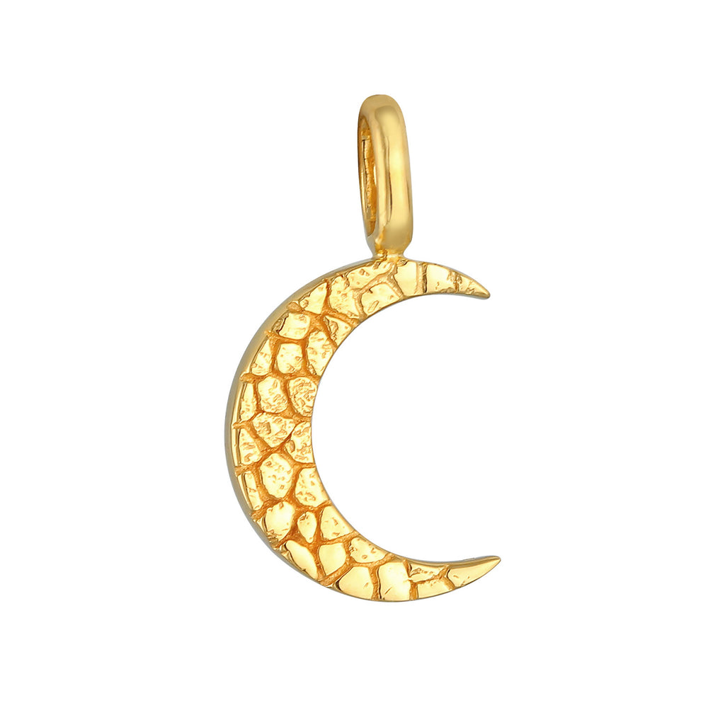 Gold - Elli | Anhänger Mond | 925er Sterling Silber Vergoldet