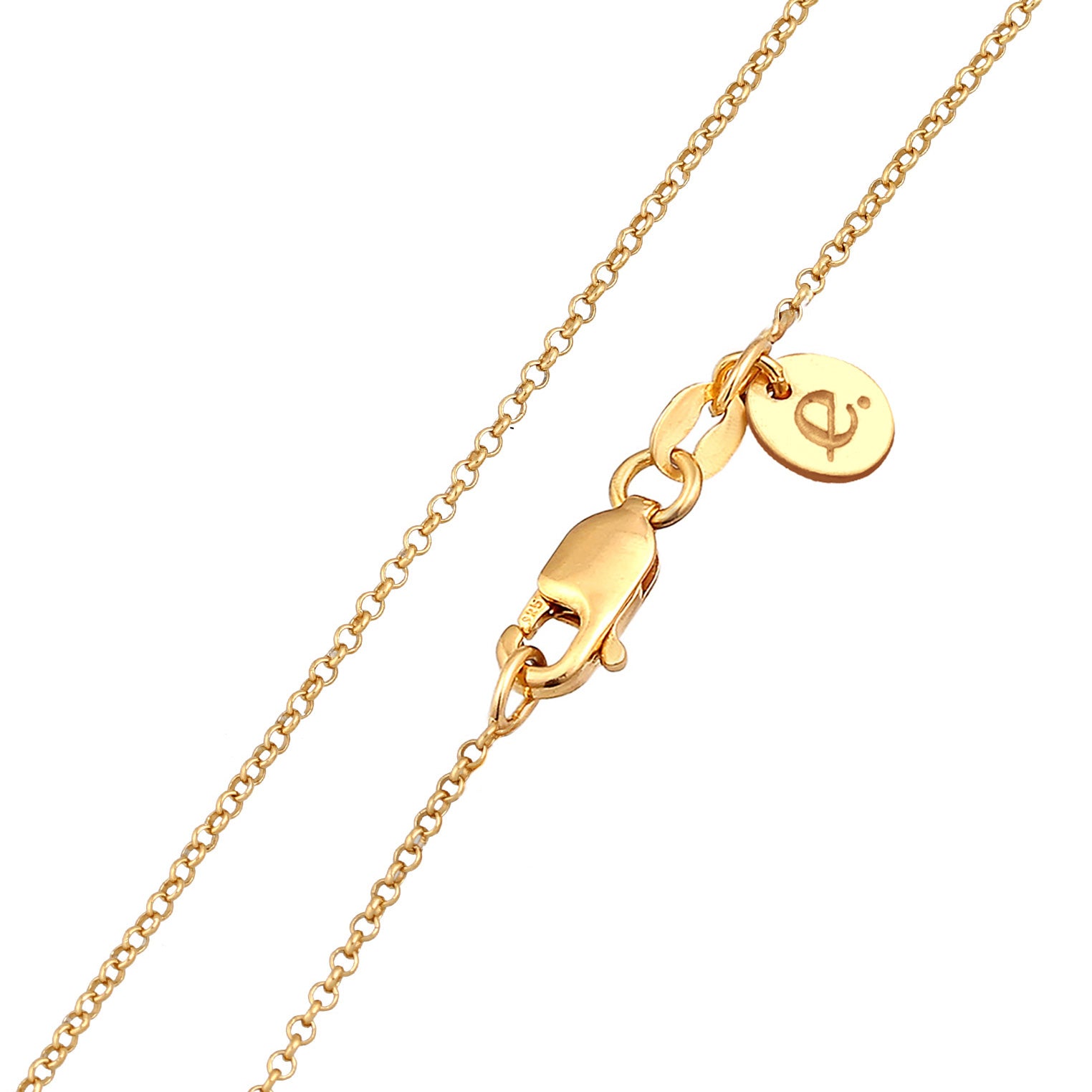 Gold - Elli | Anker-Halskette Basic | 925erSterling Silber Vergoldet