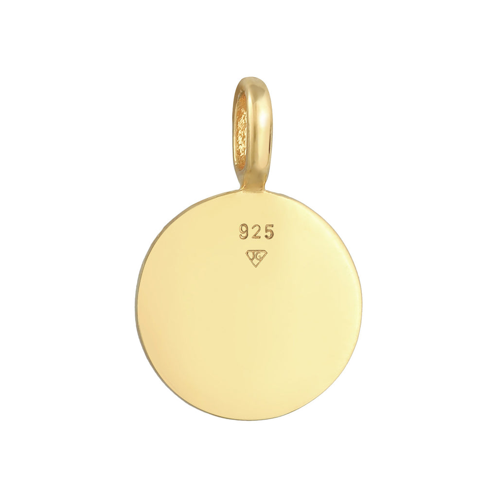 Gold - Elli | Anhänger Sonne Vintage | 925er Sterling Silber Vergoldet