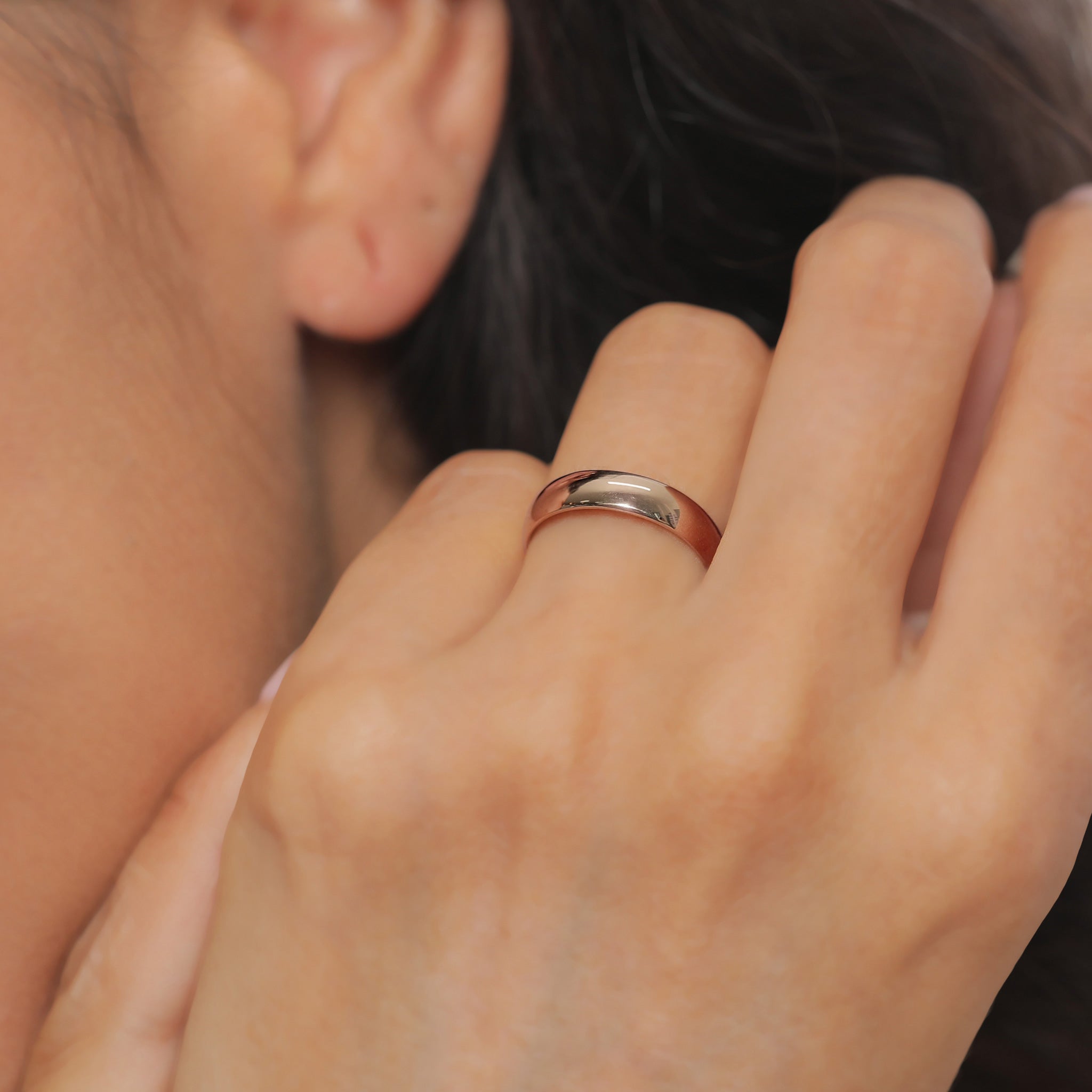 Roségold - Elli | Bandring | 925 Sterling Silber Rosévergoldet