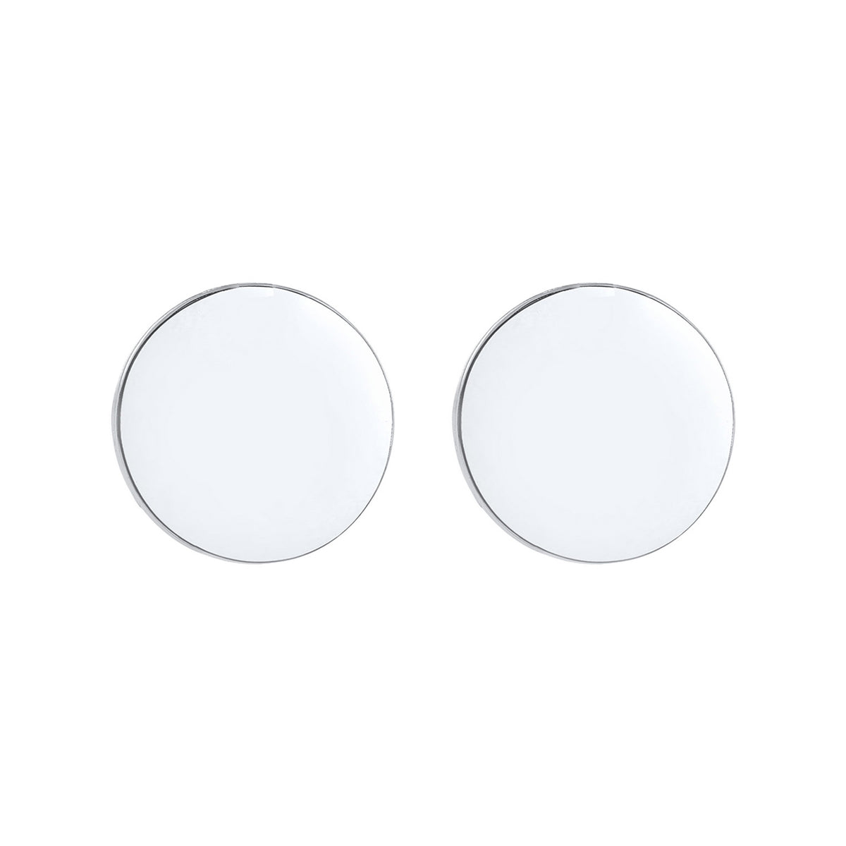 Silber - Elli | Ohrstecker Plättchen Glanz | 925er Sterling Silber