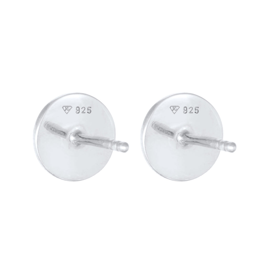 Silber - Elli | Ohrstecker Plättchen Glanz | 925er Sterling Silber