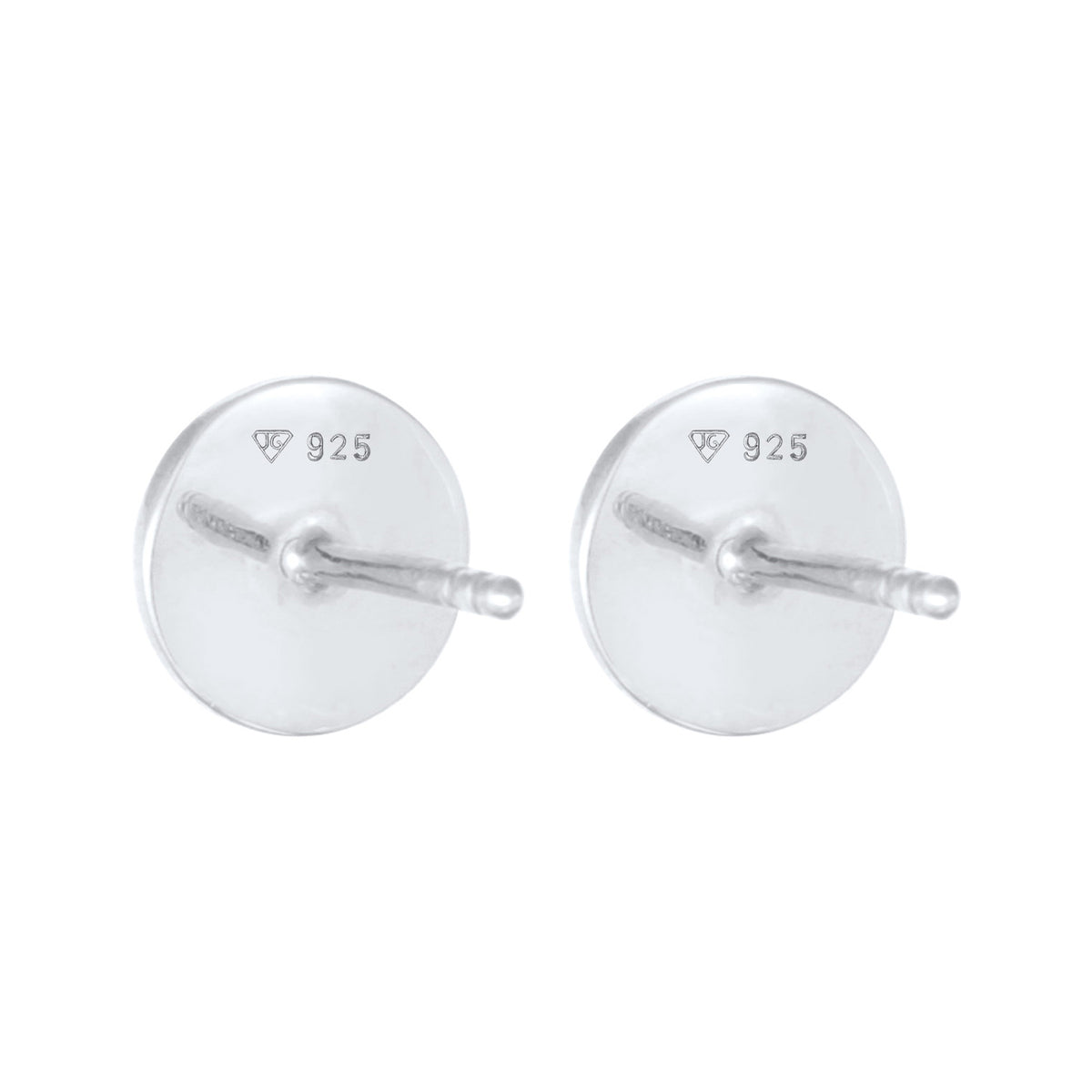 Silber - Elli | Ohrstecker Plättchen Glanz | 925er Sterling Silber