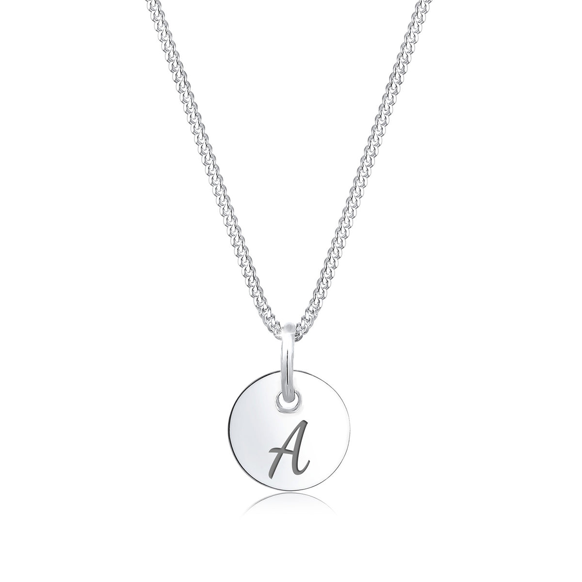 Silver engravable - Elli | Halskette | Gravur Plättchen | 925 Sterling Silber