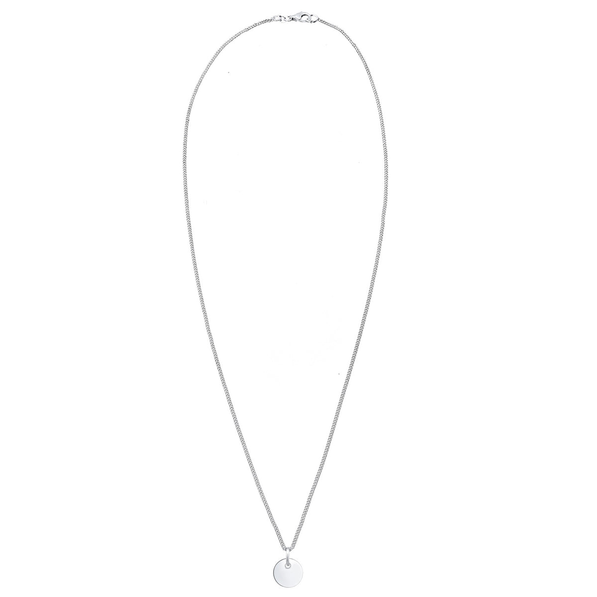Silver engravable - Elli | Halskette | Gravur Plättchen | 925 Sterling Silber