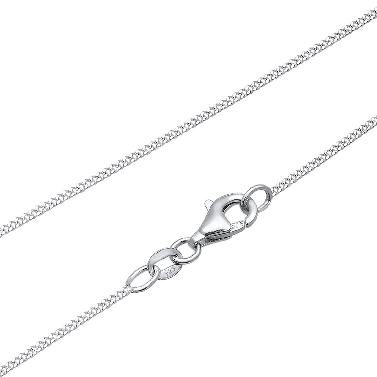 Silver engravable - Elli | Halskette | Gravur Plättchen | 925 Sterling Silber