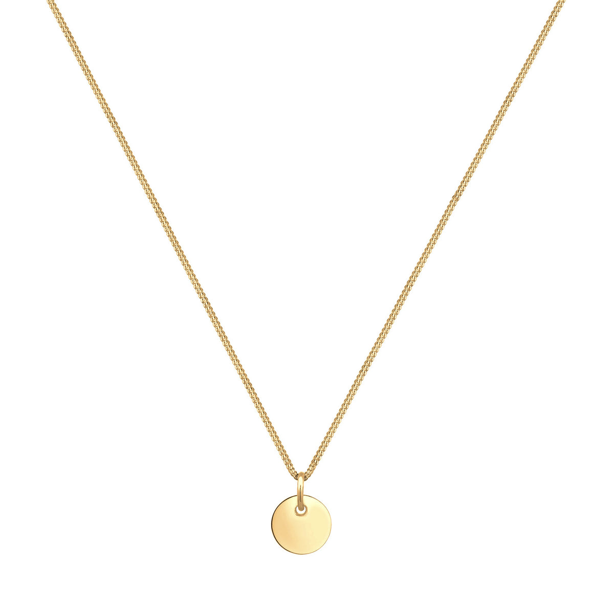 Gold engravable - Elli | Halskette Geo Personalisierbar | 925 Sterling Silber vergoldet