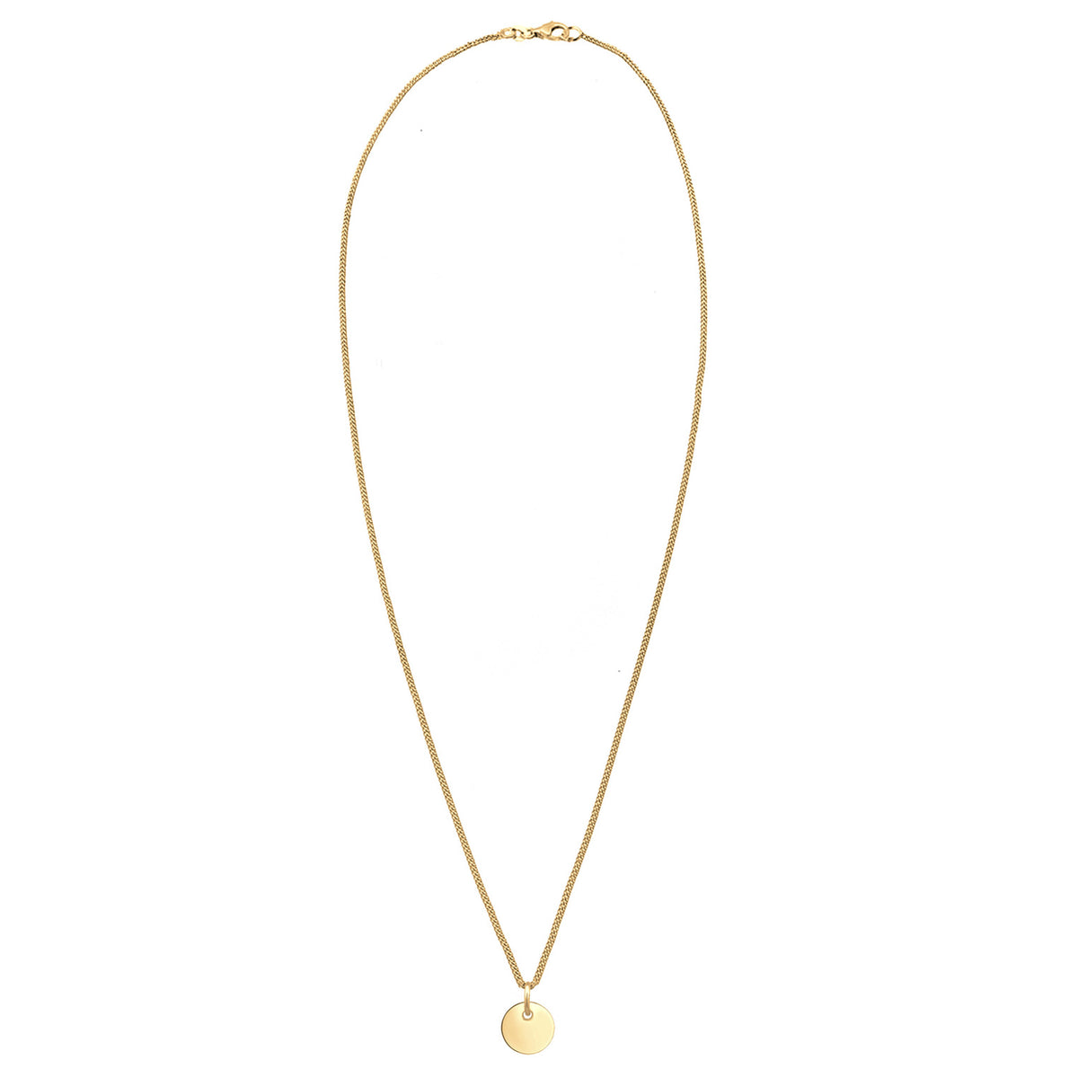 Gold engravable - Elli | Halskette Geo Personalisierbar | 925 Sterling Silber vergoldet