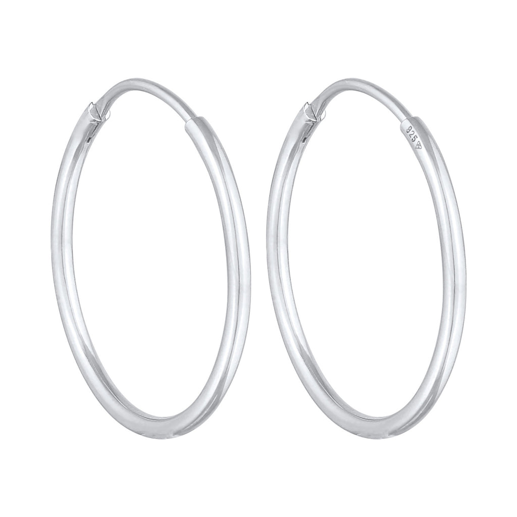 Silber - Elli | Creolen Klassisch | 925er Sterling Silber