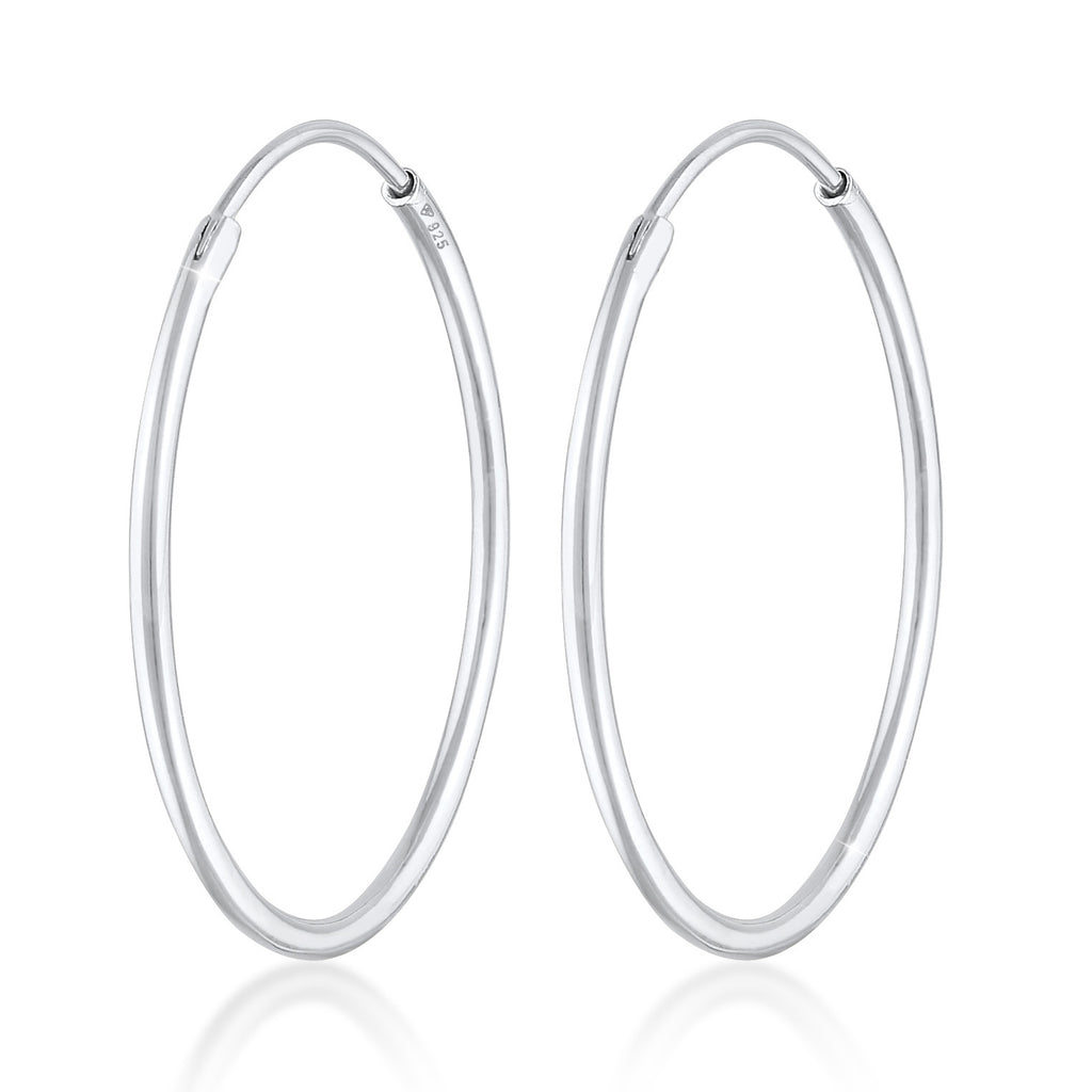Silber - Elli | Creolen Klassisch Filigran | 925er Sterling Silber