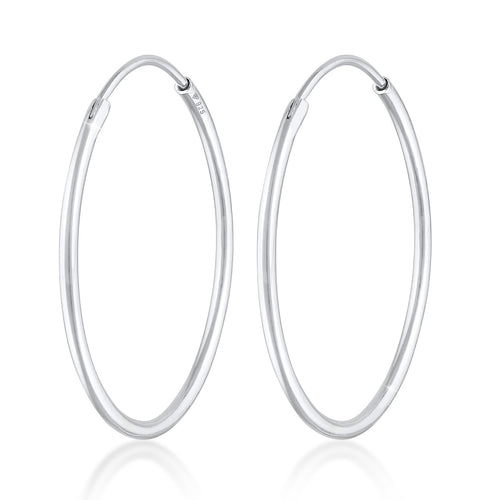 Silber - Elli | Creolen Klassisch Filigran | 925er Sterling Silber