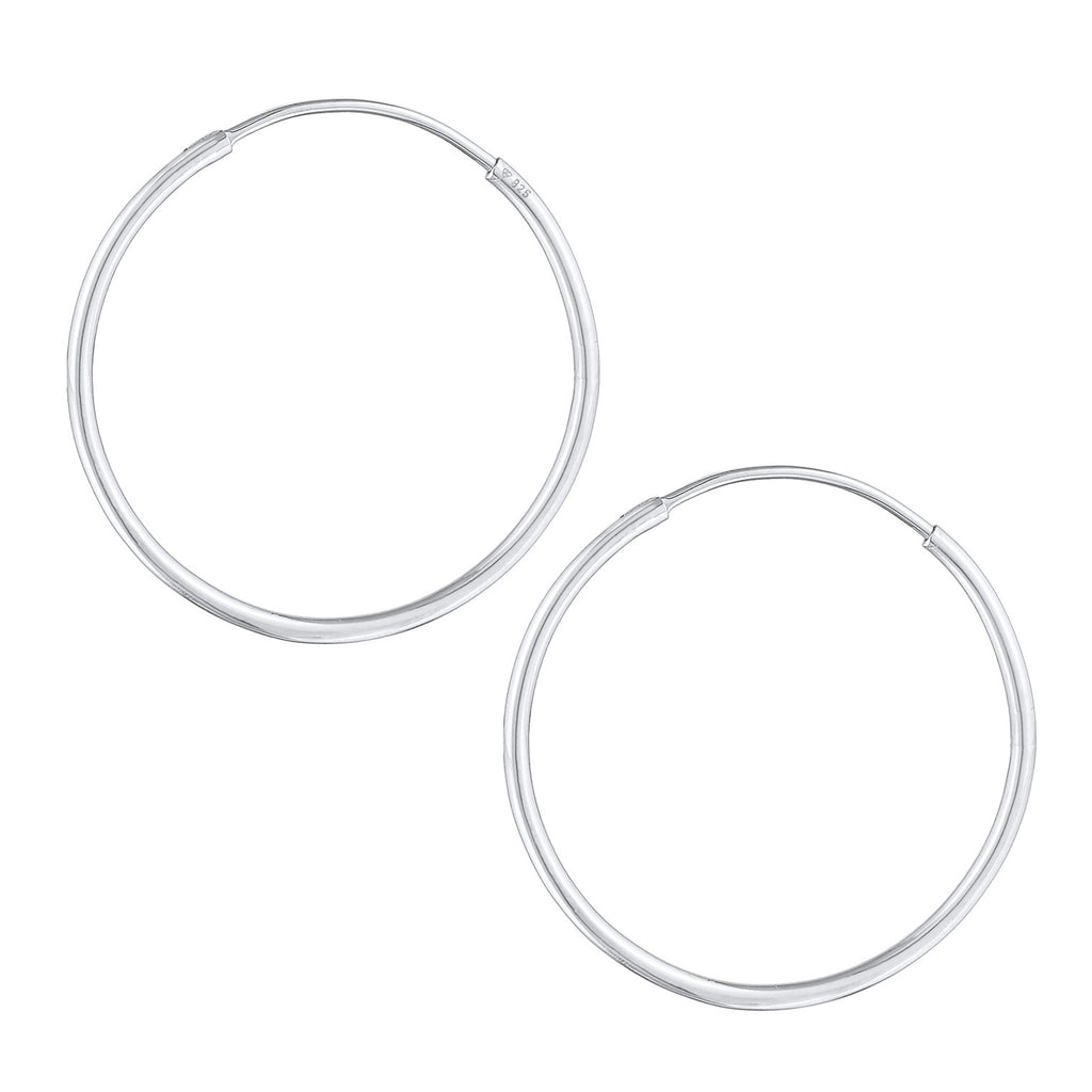 Silber - Elli | Creolen Klassisch Filigran | 925er Sterling Silber