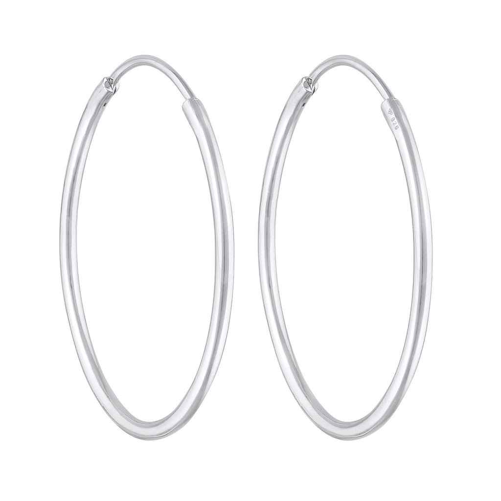 Silber - Elli | Creolen Klassisch Filigran | 925er Sterling Silber