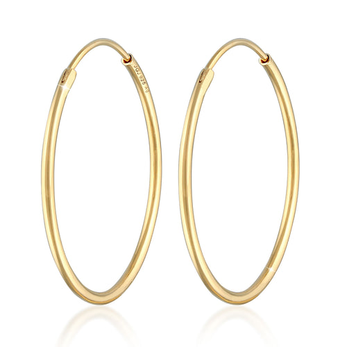 Gold - Elli | Creolen Klassisch (40 mm) | 925er Sterling Silber