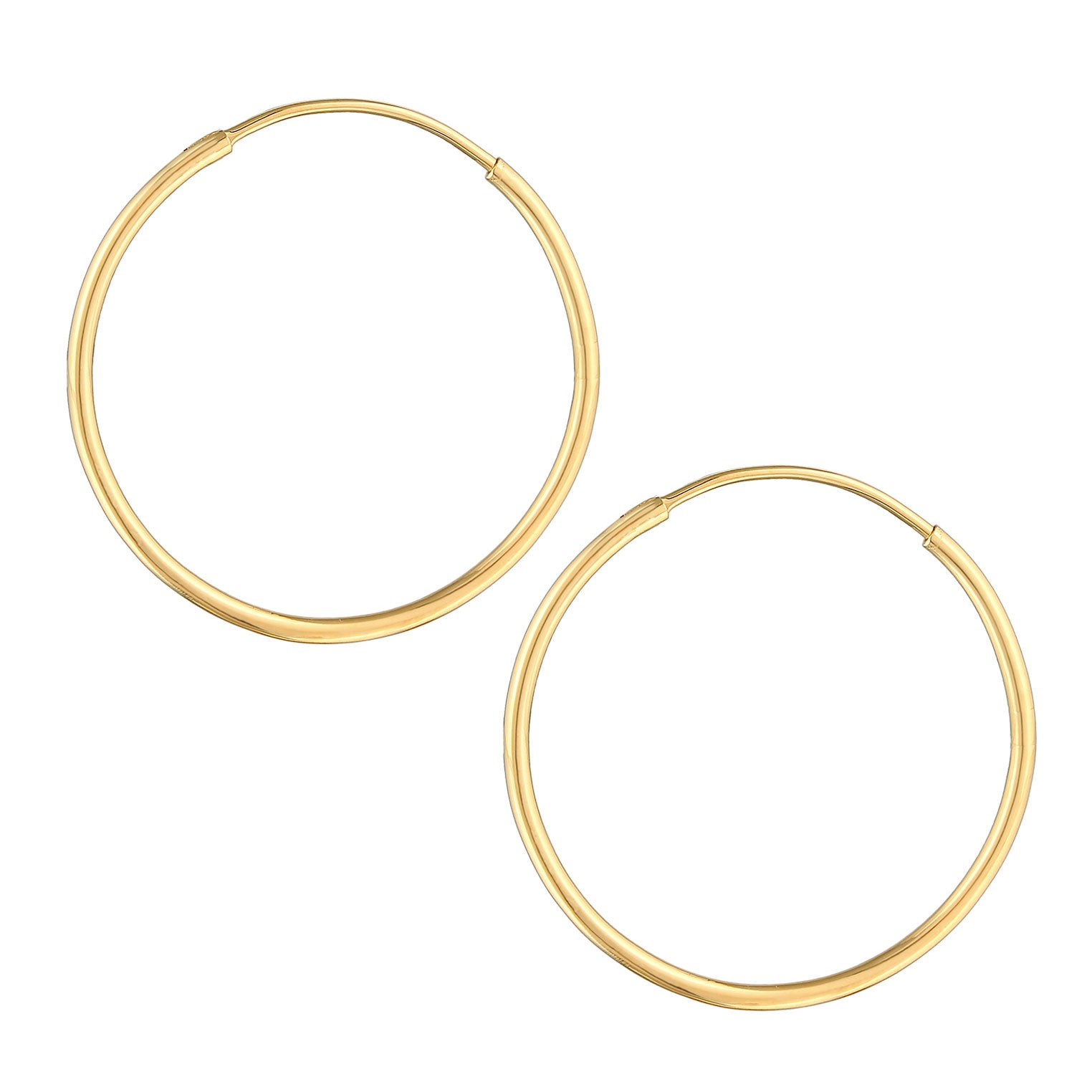 Gold - Elli | Creolen Klassisch (40 mm) | 925er Sterling Silber