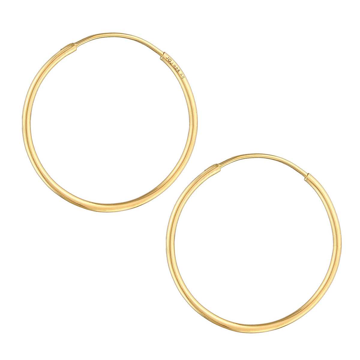 Gold - Elli | Creolen Klassisch (40 mm) | 925er Sterling Silber