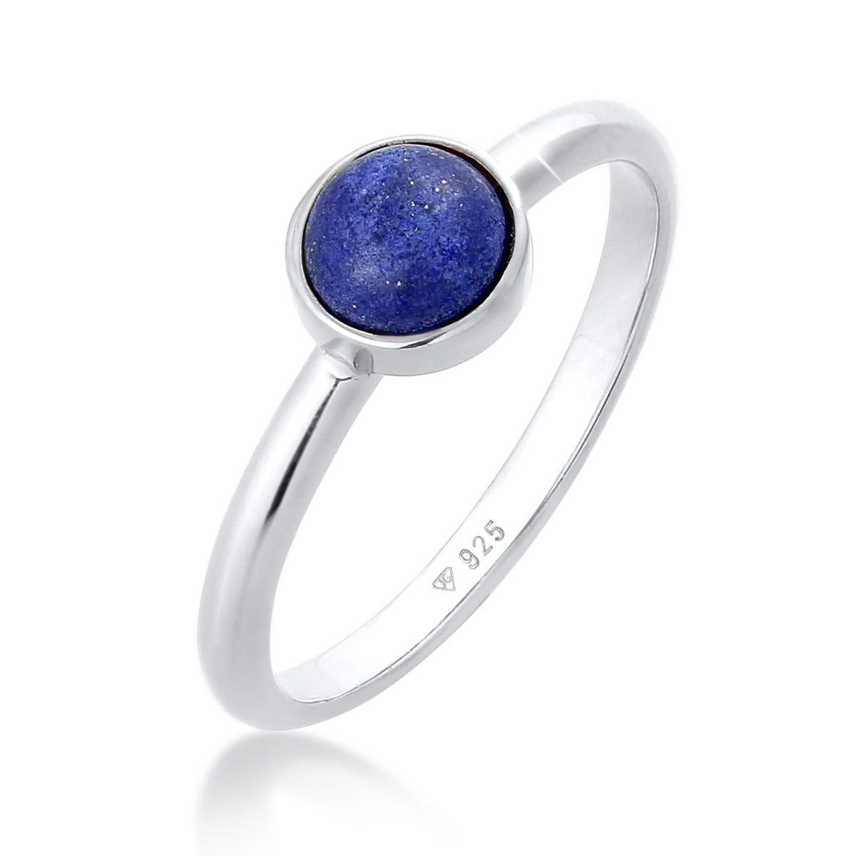 Silber - Elli PREMIUM | Solitär-Ring | Lapis Lazuli (Blau) | 925er Sterling Silber