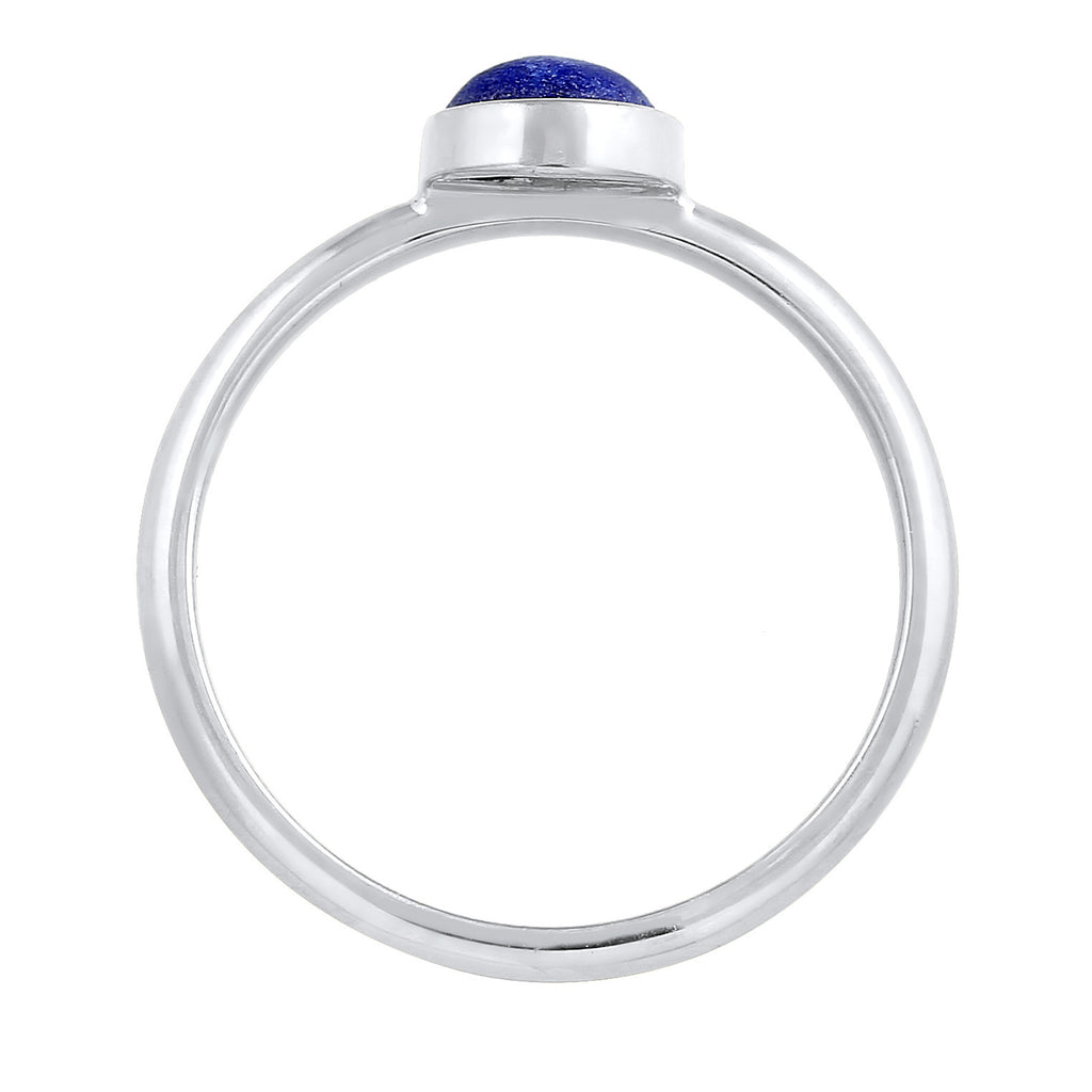 Silber - Elli PREMIUM | Solitär-Ring | Lapis Lazuli (Blau) | 925er Sterling Silber