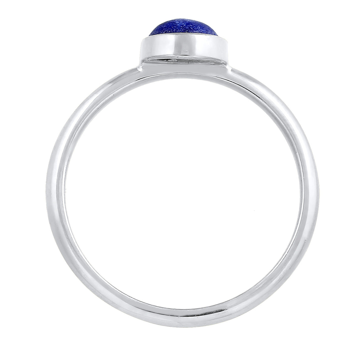 Silber - Elli PREMIUM | Solitär-Ring | Lapis Lazuli (Blau) | 925er Sterling Silber