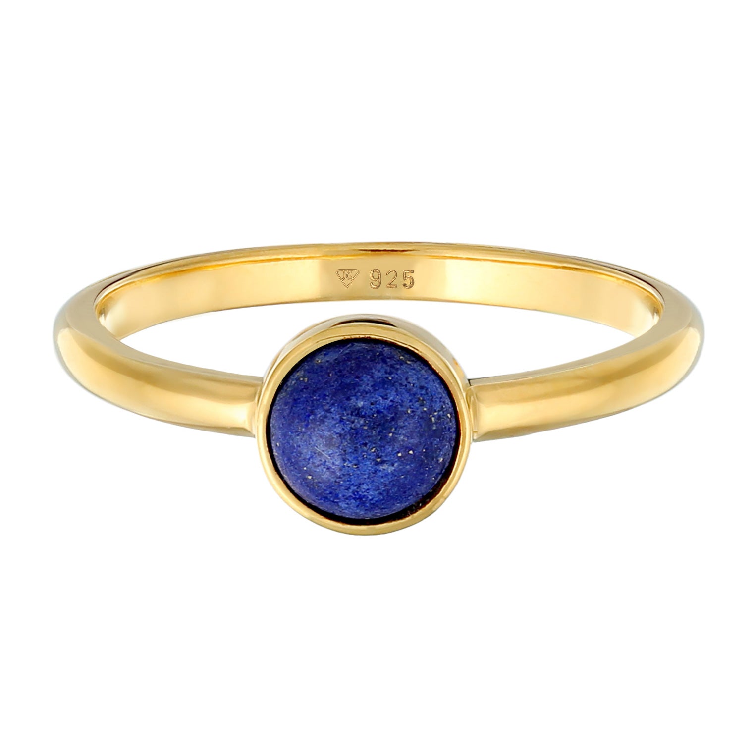 Gold - Elli PREMIUM | Solitär-Ring | Lapis Lazuli (Blau) | 925er Sterling Silber