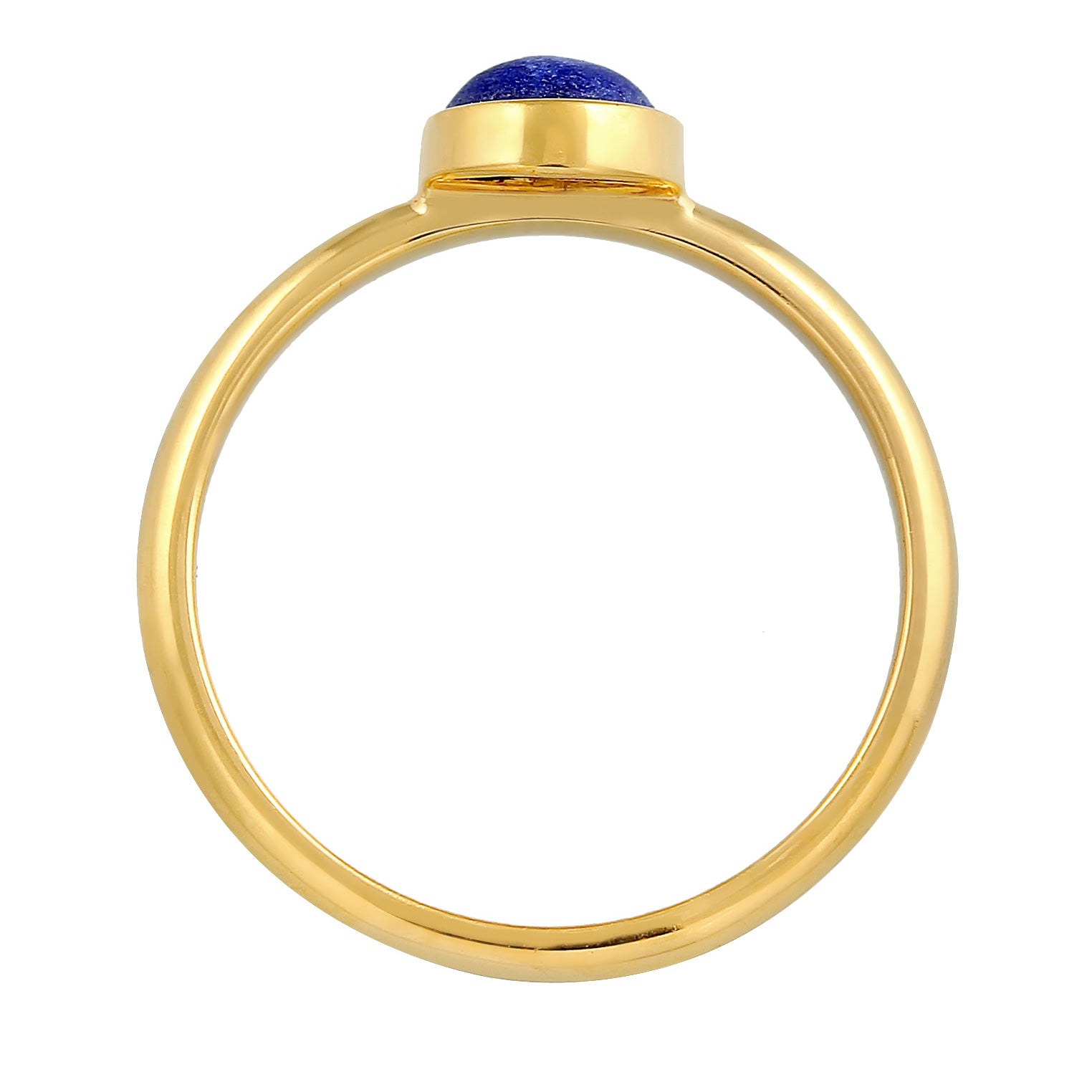Gold - Elli PREMIUM | Solitär-Ring | Lapis Lazuli (Blau) | 925er Sterling Silber