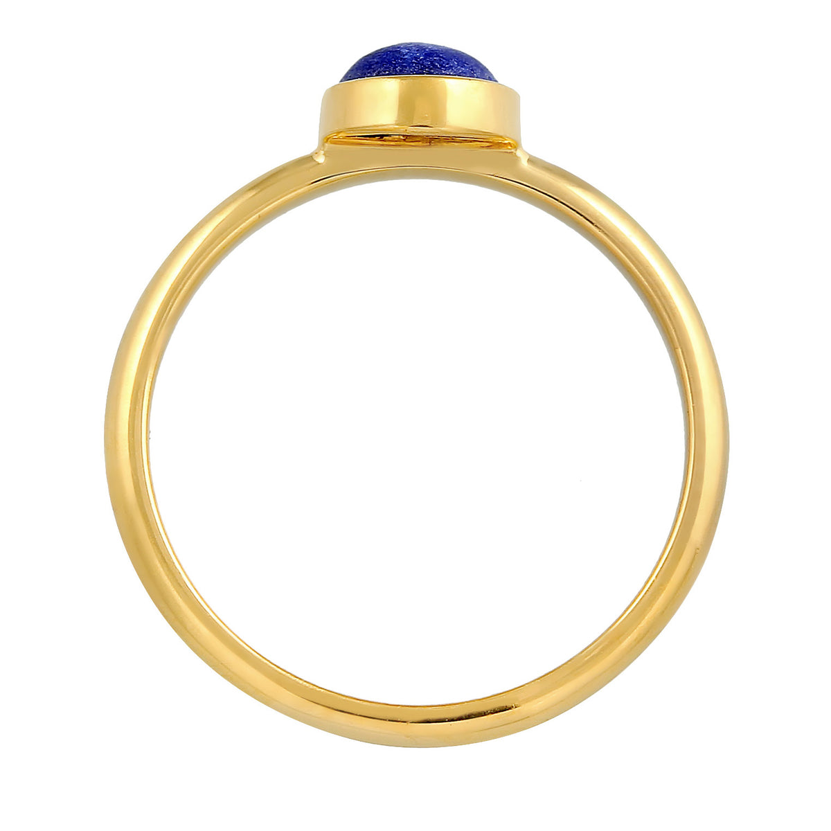 Gold - Elli PREMIUM | Solitär-Ring | Lapis Lazuli (Blau) | 925er Sterling Silber