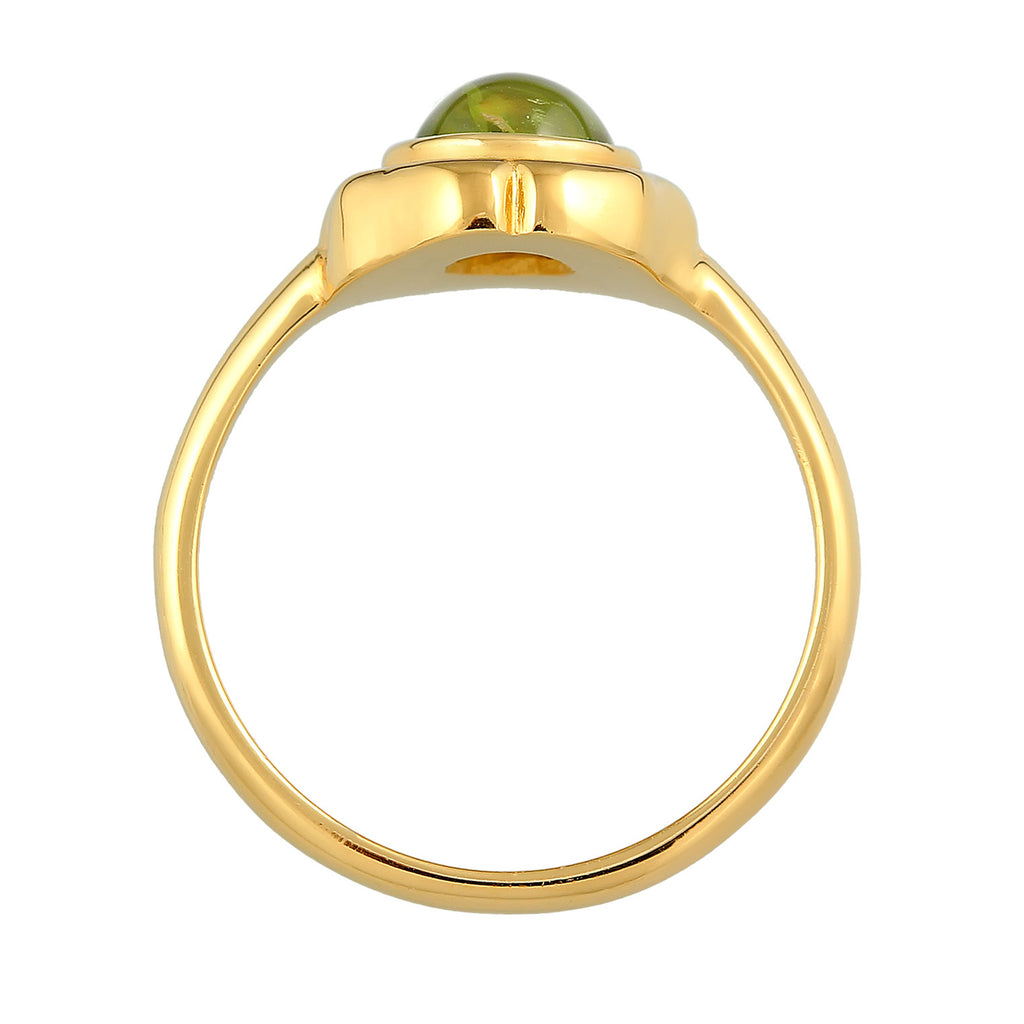 Gold - Elli PREMIUM | Ring | Peridot (grün) | 925er Sterling Silber
