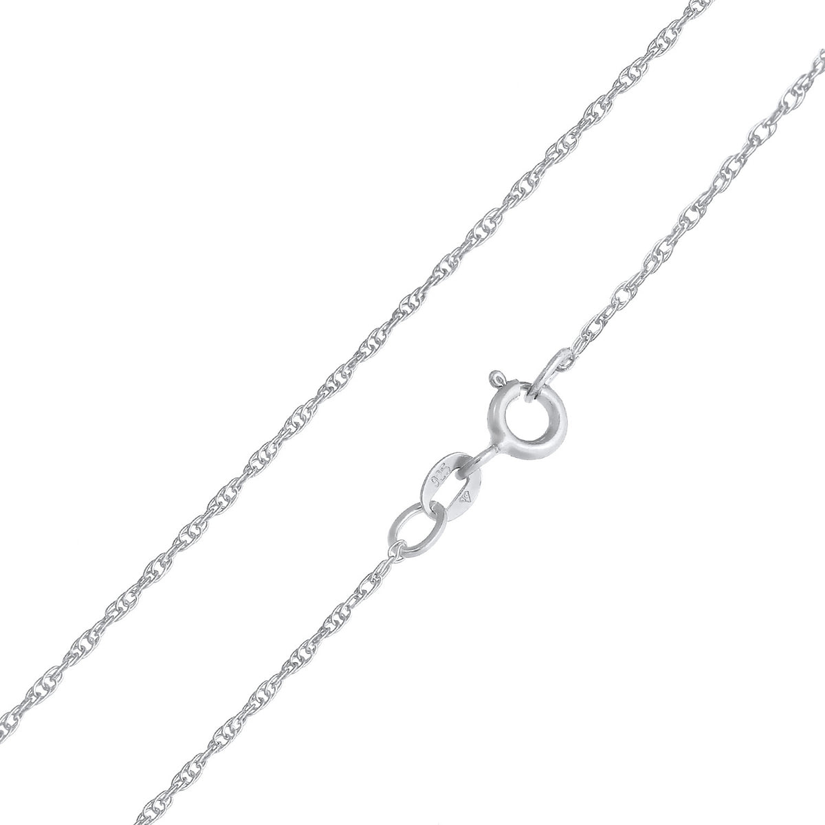 Silber - Elli | Halskette Plättchen Sonne | Synthetischer Opal (Weiß) | 925er Sterling Silber