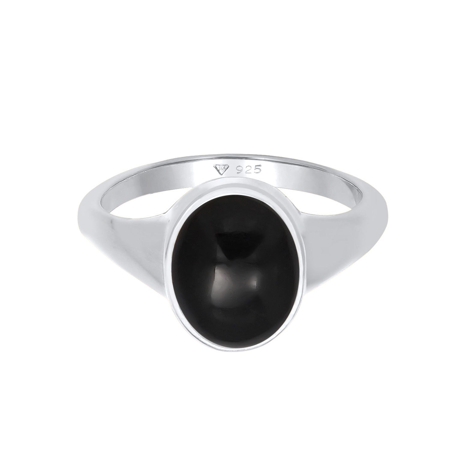 Silber - Elli | Siegelring | Onyx (Schwarz) | 925 Sterling Silber