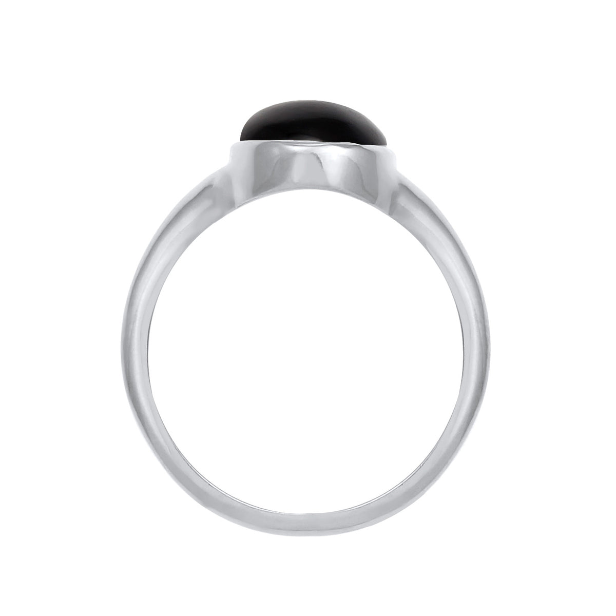 Silber - Elli | Siegelring | Onyx (Schwarz) | 925 Sterling Silber