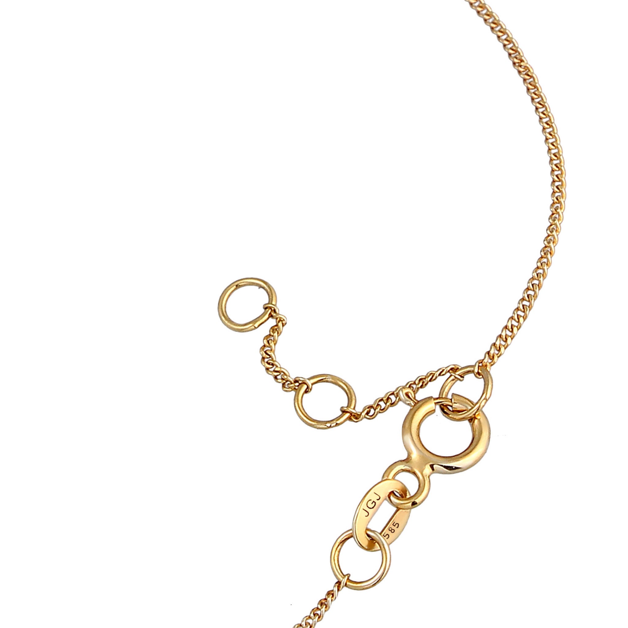 Gold - Elli PREMIUM | Armband Herz Verschlungen | 585er Gelbgold