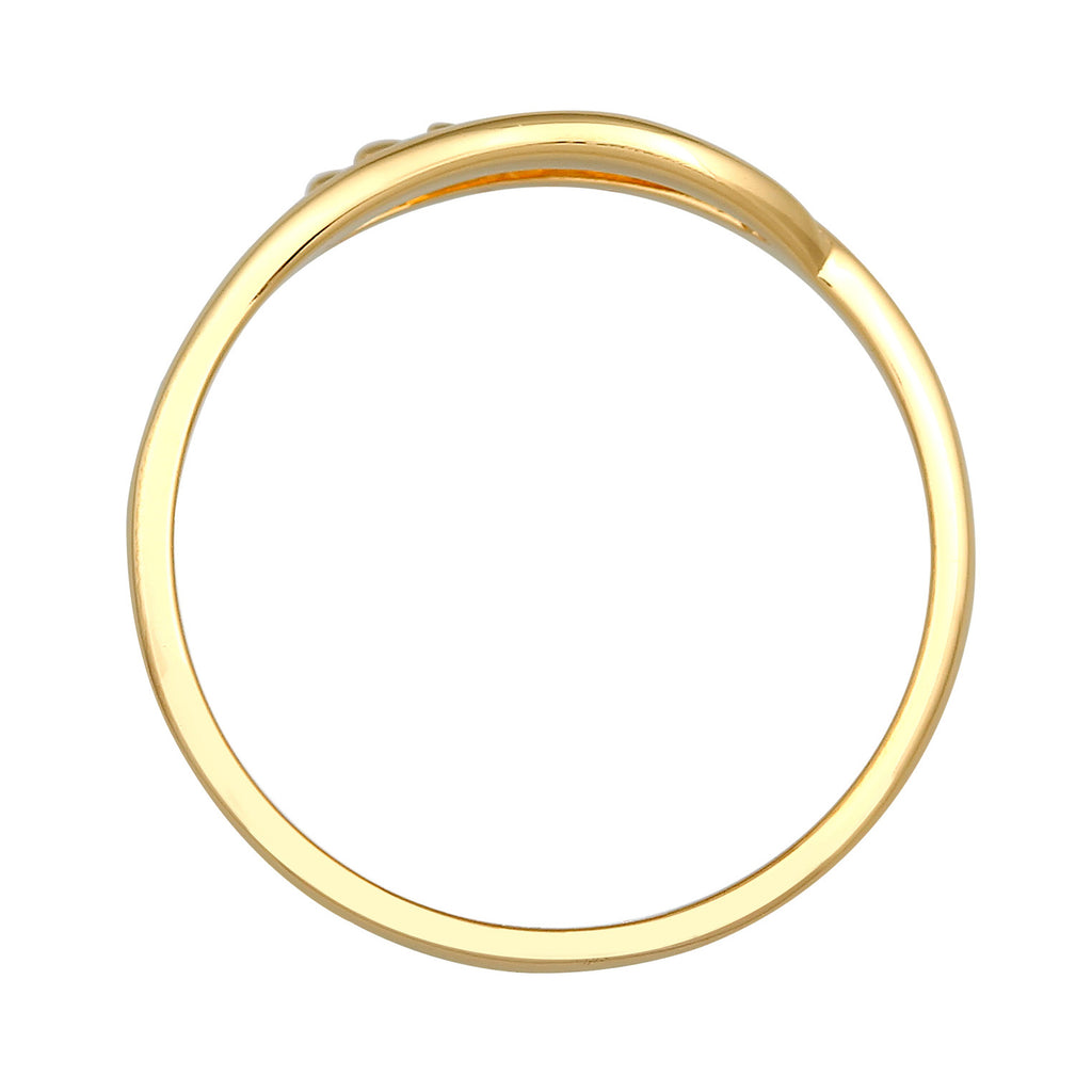 Gold - Elli DIAMONDS | Ring Geschwungen | Diamant (0.045 ct ) | 585er Gelbgold
